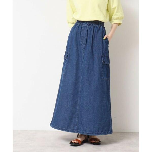 Dessin / デッサン 【ウエストゴム・洗える】ドロストデニムスカート（S〜L）