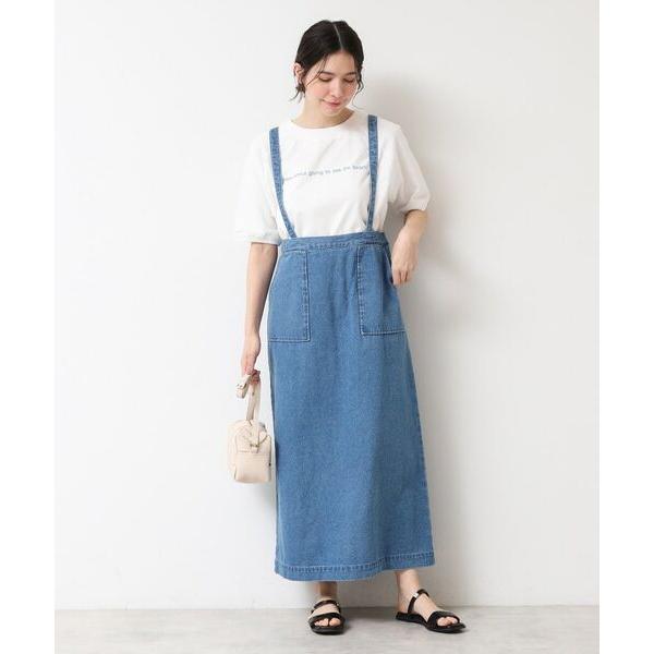 Dessin / デッサン 【洗える・後ろゴム】サスペンダー付デニムスカート（S〜L）
