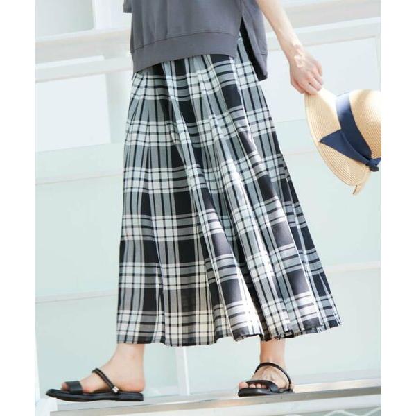Dessin / デッサン 【ウエストゴム・洗える】映えチェック柄スカート（XS〜L）
