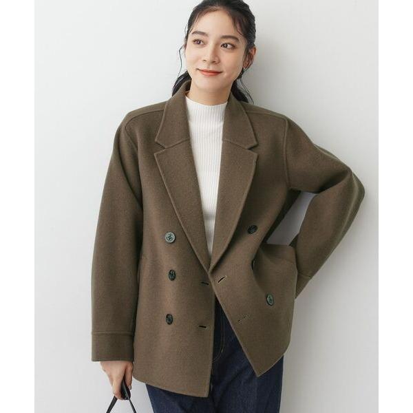 Dessin / デッサン 【洗える】ウール混リバーメルトンコート