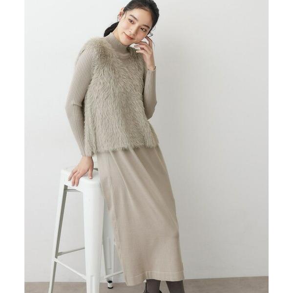 Dessin / デッサン 【2点セット・洗える】シャギーベストニットワンピース