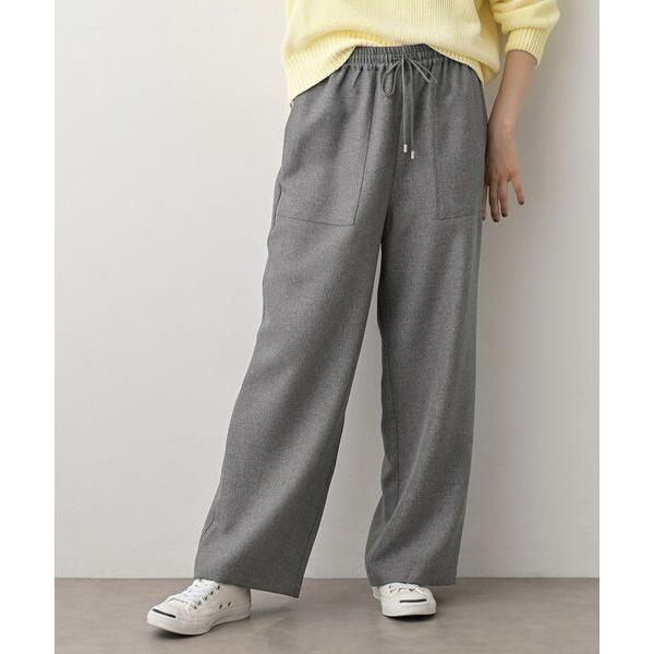 Dessin / デッサン 【セットアップ可/ウエスト総ゴム】ツイードライクワイドパンツ