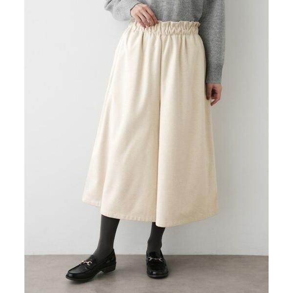 Dessin / デッサン 【ウエストゴム/洗える】起毛フレアシルエットパンツ