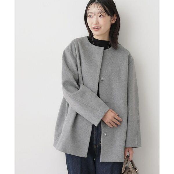 Dessin / デッサン ウール混クルーネックコート