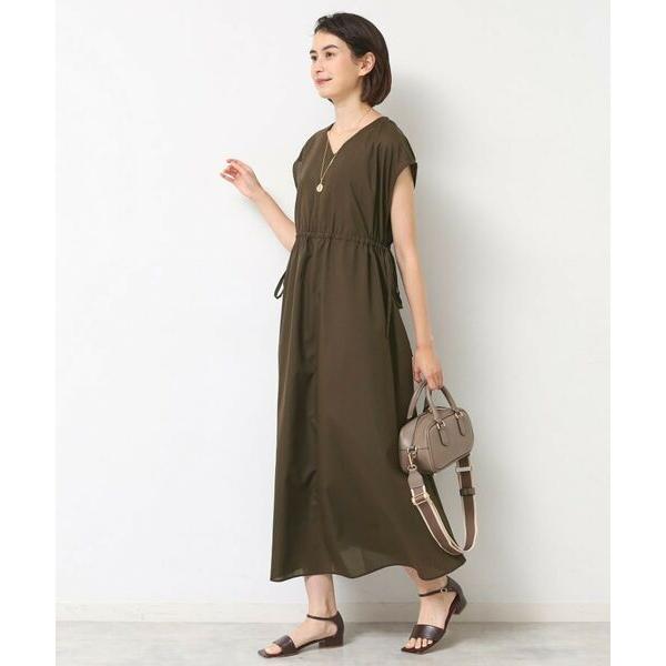 Dessin / デッサン 【リンクコーデ・洗える】ウエストドロスト付きチェック柄ワンピース