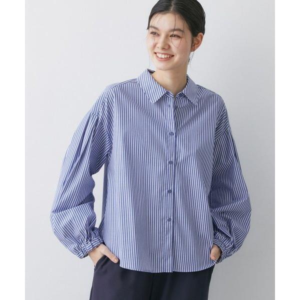 Dessin / デッサン 【洗える】バルーンスリーブバンドカラーシャツ