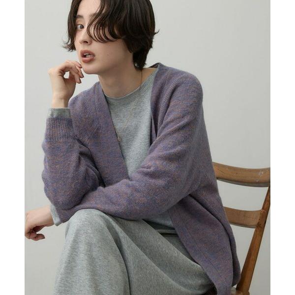 Dessin / デッサン 【洗える】モヘアブレンドニット ボタンレスカーディガン