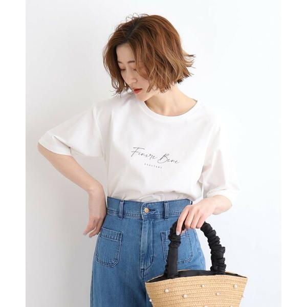 grove / グローブ 【洗える／UVカット／接触冷感】5分袖ロゴTシャツ