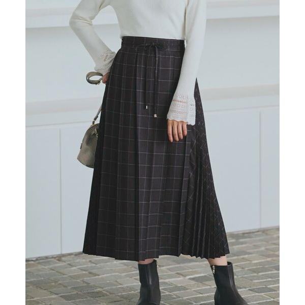 grove / グローブ ダブルプリーツチェックスカート