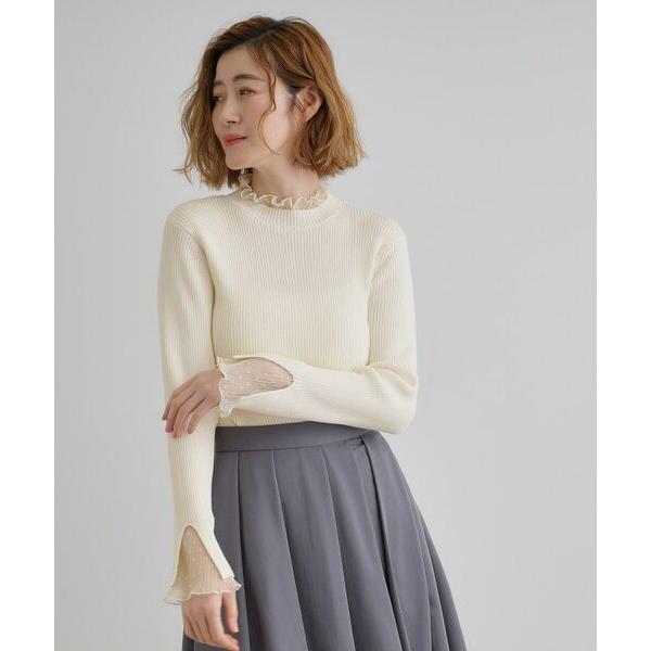 grove / グローブ チュールプリーツレイヤードプルオーバー