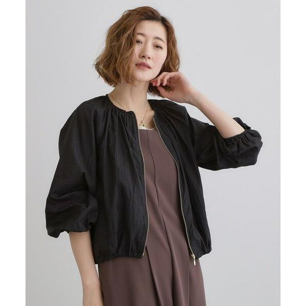 grove / グローブ 【洗える】シアーナイロンギャザーブルゾン