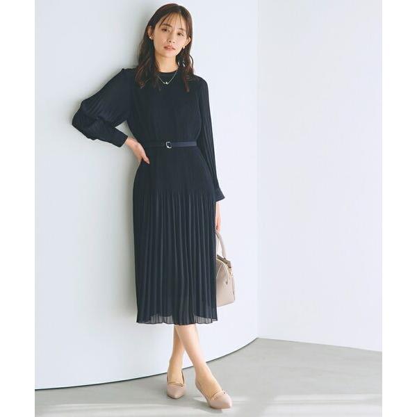 grove / グローブ プリーツナローフレアワンピース