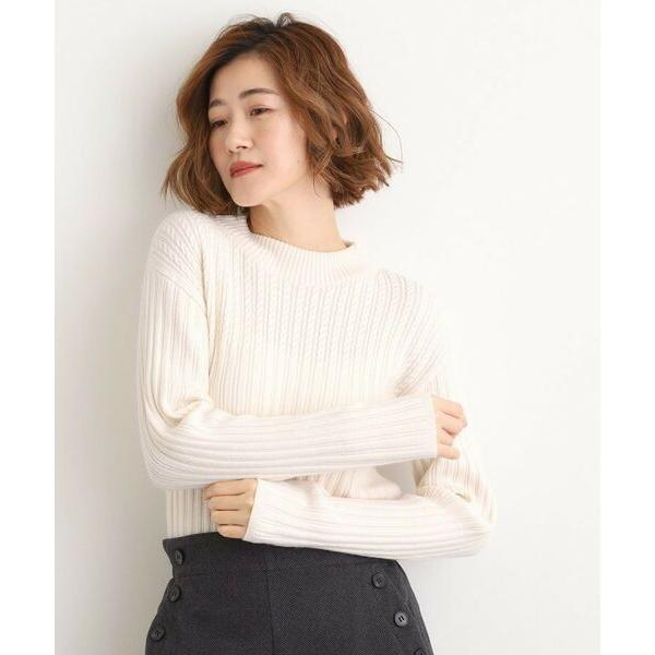 grove / グローブ 【毛玉軽減／洗える】ミニケーブルニット