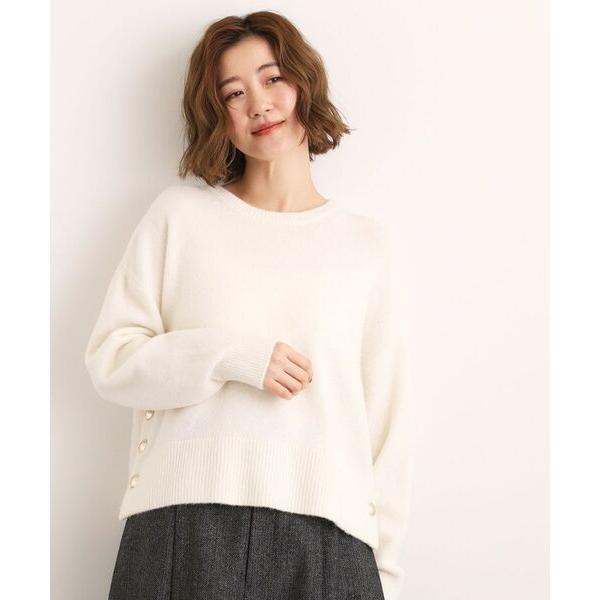 grove / グローブ 【洗える】レイヤードにもおすすめ！サイド釦ニット