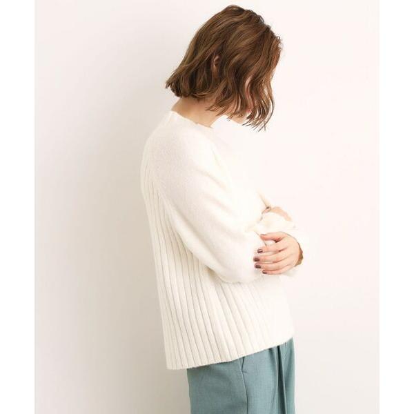 grove / グローブ 【洗える】バックリブ切替ニット