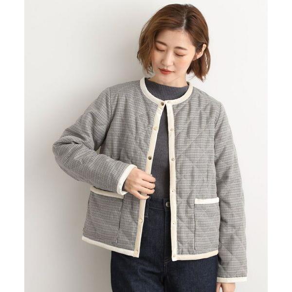 grove / グローブ 【2WAY・リバーシブル】一枚でチェック柄も無地も！キルトジャケット