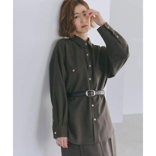 grove / グローブ 【カセット服/選べる着丈】洗濯機で洗えるオーバーシャツ
