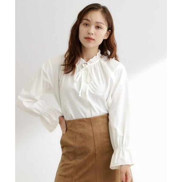 grove / グローブ フリルカラーリボンブラウス