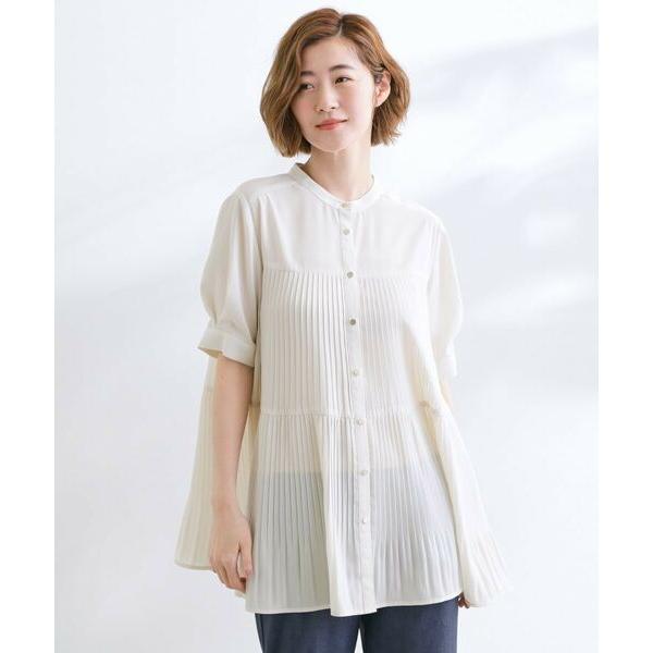 grove / グローブ 【体型カバー】ラフに着たい　ティアードプリーツブラウス