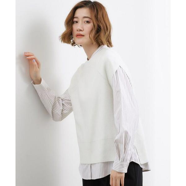 grove / グローブ 【2点SET】一枚でコーデが決まる！ニットベスト×シャツSET