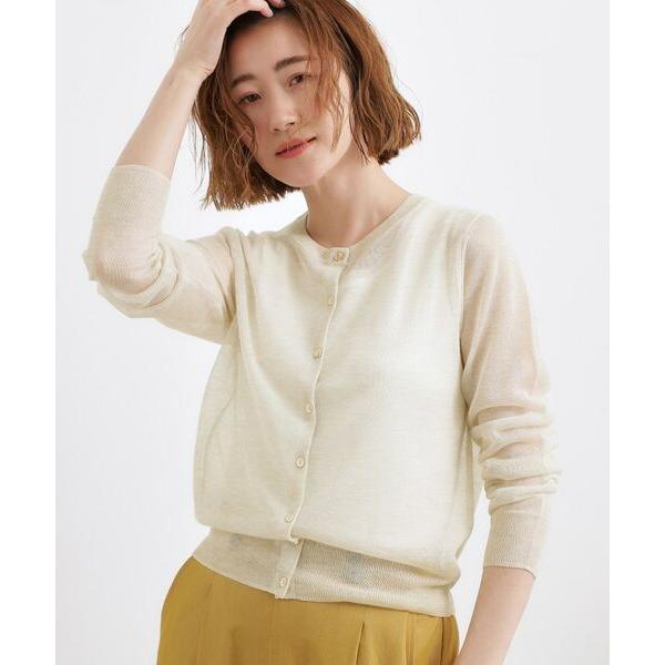 grove / グローブ 高評価！【洗える/名品】大人の透け感、シアーカーディガン