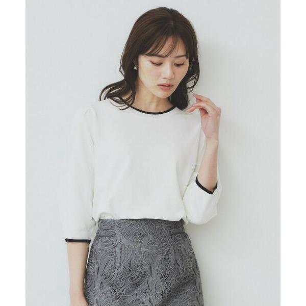 index / インデックス 《7色展開/XS-LLサイズ》クルーネックデザインスリーブニット【洗濯...