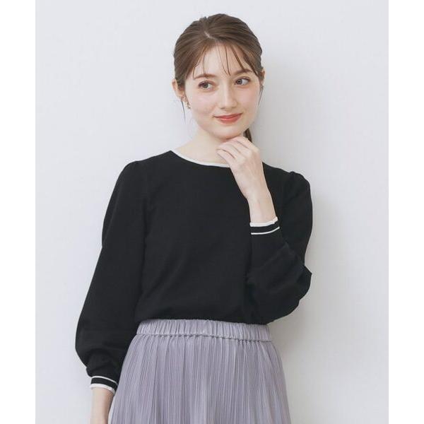 index / インデックス バイカラーパフスリーブニット【洗濯機OK】