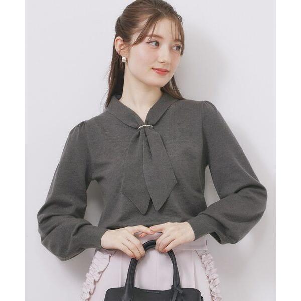 index / インデックス ゴールドパーツ付きボウタイニット【洗濯機OK】《10col/XS〜LL...