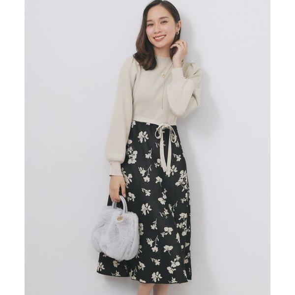 index / インデックス ハイネックニットワンピース【洗濯機OK/抗ピル】