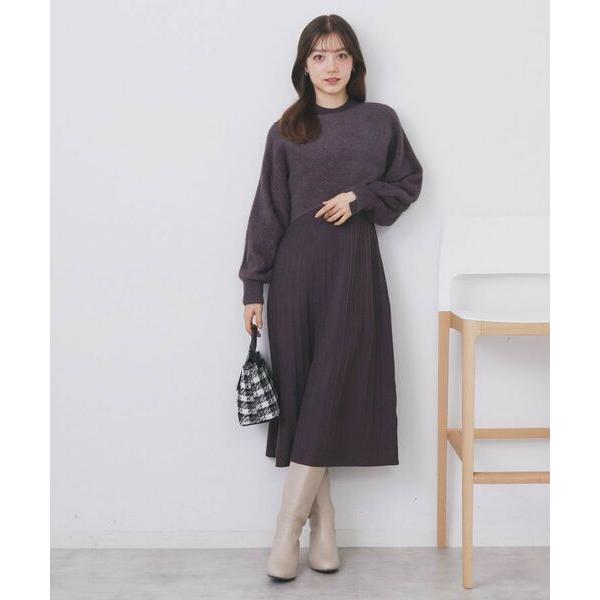 index / インデックス ラメフェザープルオーバーセット ニットワンピース【洗濯機OK】《XS〜...