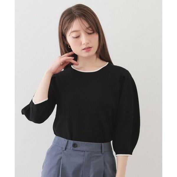 index / インデックス 【UVケア】6分袖タックスリーブニット《洗濯機OK/XS〜LL/9co...