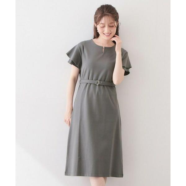 index / インデックス Iラインフレアスリーブワンピース【洗濯機OK/接触冷感/UVケア】《X...