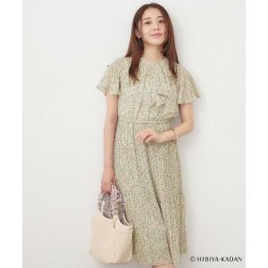 index / インデックス ◆【日比谷花壇コラボ】ラッフルタイプリーツワンピース【防シワ/洗濯機OK】