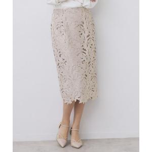 index / インデックス フラワーレースタイトスカート【洗濯機OK】《XS〜3L》