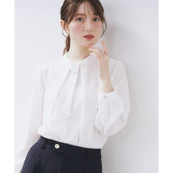 index / インデックス ボウタイタックブラウス【洗濯機OK/防シワ】《XS〜3L》