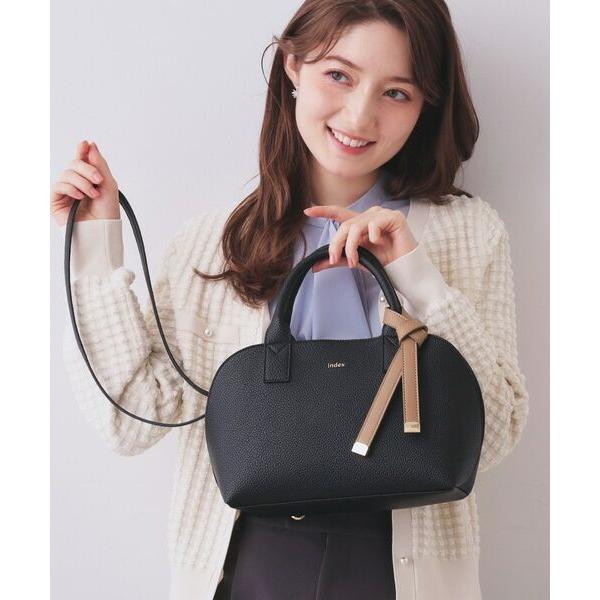 index / インデックス 軽量合皮バイカラーミドルボストンバッグ【2WAY】