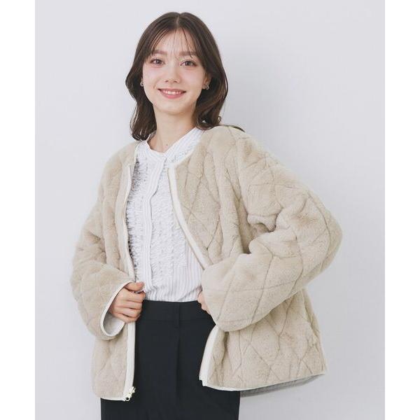 index / インデックス リバーシブル キルティングファーブルゾン【洗濯機OK】