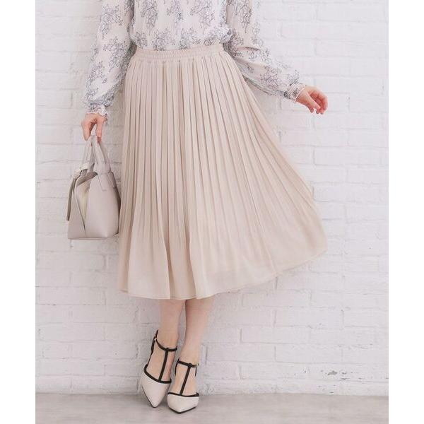 index / インデックス 選べる丈 シフォンプリーツスカート【洗濯機OK/イージーアイロン/防シ...