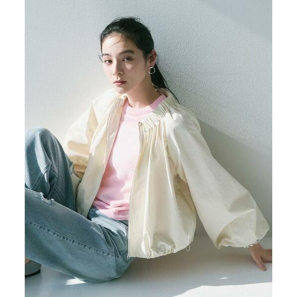 OPAQUE.CLIP / オペーク ドット クリップ バルーンスリーブZIPブルゾン【洗濯洗い可】