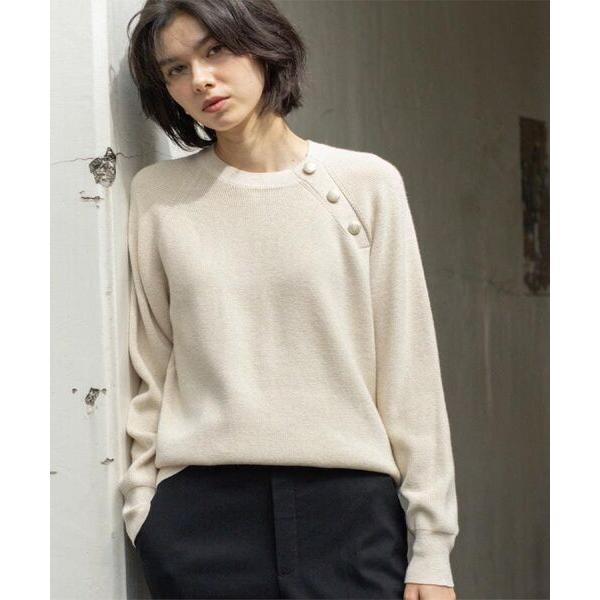 OPAQUE.CLIP / オペーク ドット クリップ ボタンデザインラメニット【洗濯機OK】