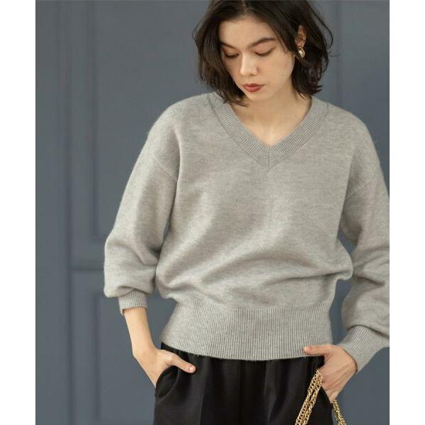 OPAQUE.CLIP / オペーク ドット クリップ Vネックラメニット【洗濯機OK】