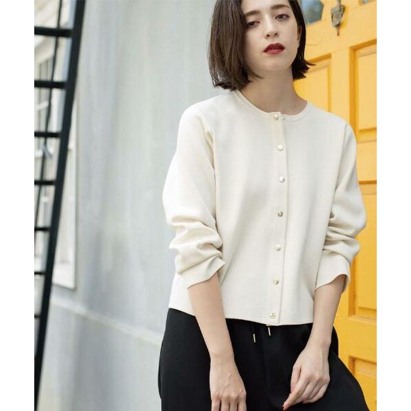 OPAQUE.CLIP / オペーク ドット クリップ スナップボタンニットカーディガン【UVケア/...