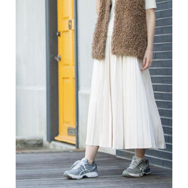 OPAQUE.CLIP / オペーク ドット クリップ フェイクスウェードプリーツスカート【静電気防...