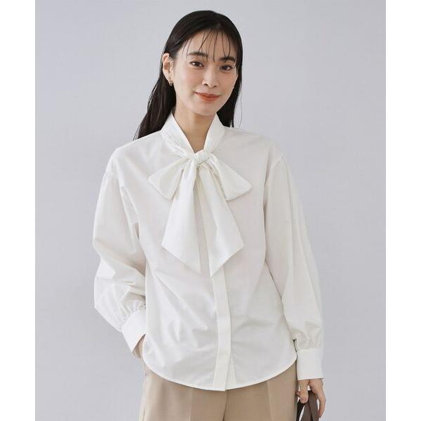 OPAQUE.CLIP / オペーク ドット クリップ ボウタイブラウス【洗濯機OK】