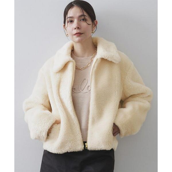 OPAQUE.CLIP / オペーク ドット クリップ ステンカラーボアブルゾン【洗える】