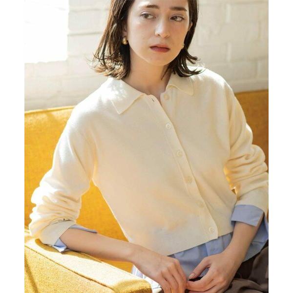 OPAQUE.CLIP / オペーク ドット クリップ ポロ衿シャツドッキングニット【洗濯機OK】