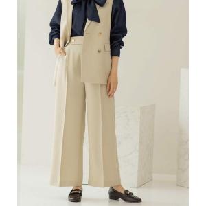 OPAQUE.CLIP / オペーク ドット クリップ 金ボタンデザインワイドパンツ/セットアップ対応【洗濯機OK】《S〜LL》