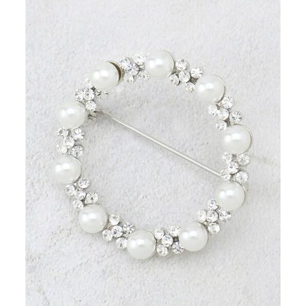 OPAQUE.CLIP / オペーク ドット クリップ フェイクパール／ビジューサークルブローチ