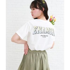 PINK-latte / ピンク ラテ 【130cm/165cmサイズあり/プチプラアイテム】バックグラデカレッジTシャツ｜selectsquare