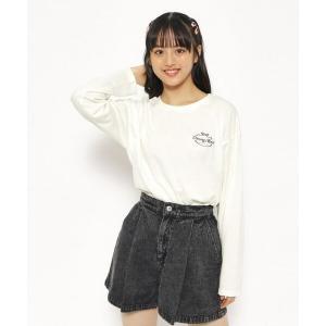 PINK-latte / ピンク ラテ 【130cmあり】リボンモチーフ ロングTシャツ｜selectsquare